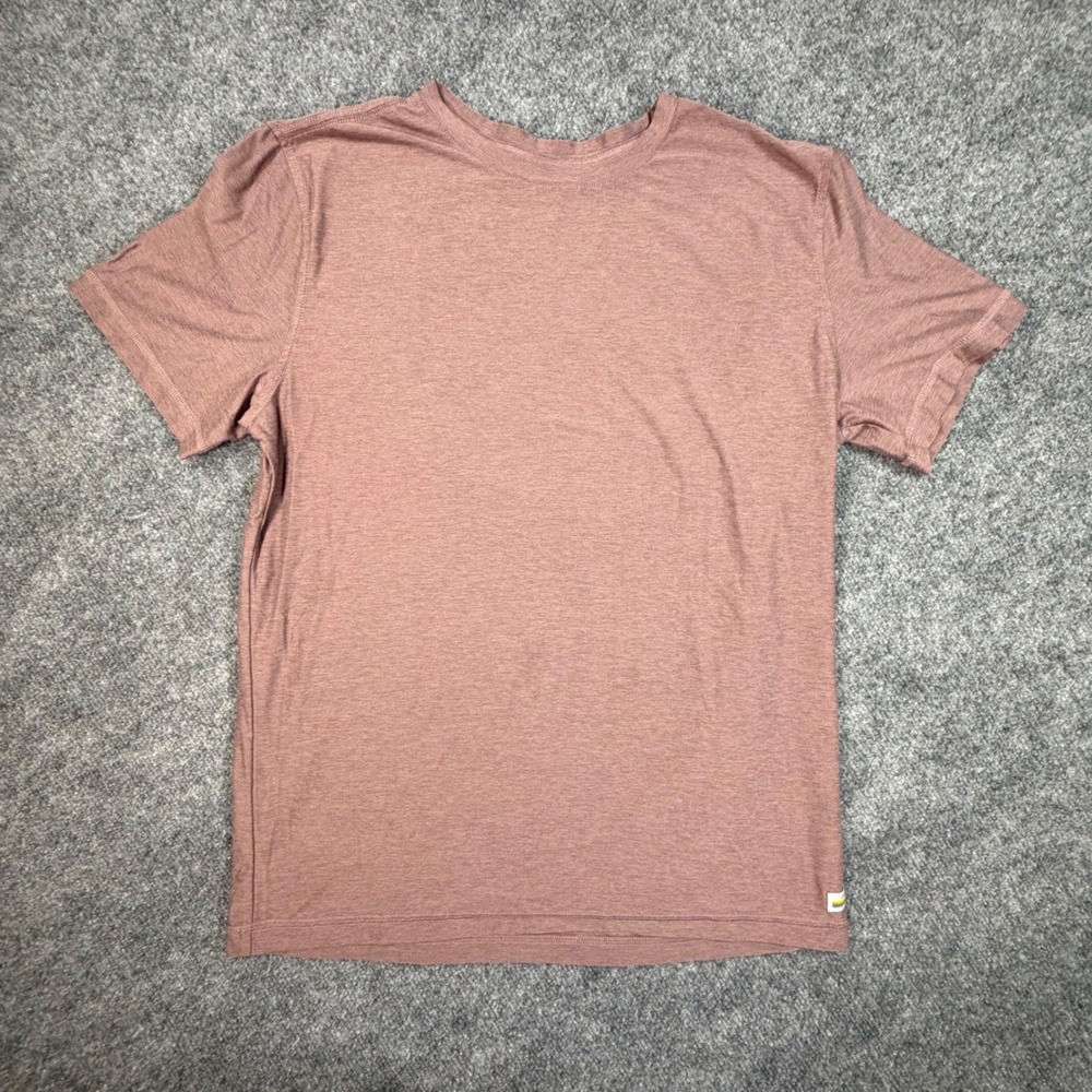 Vuori Strato Tech Tee Mens Medium Mauve Pink Heather Short Sleeve T-Shirt 0890